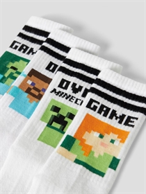 NAME IT 2-Pak Tennis Strømper Jakobsen Minecraft Bright White